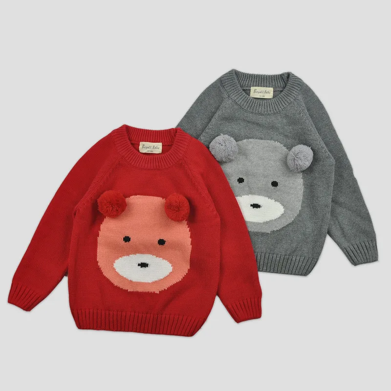 

Kindstraum 2018 Autumn Boys & Girls Cartoon Clothes Kids Cotton O-Neck Sweaters Casual Bear Wear for Children,RC1559