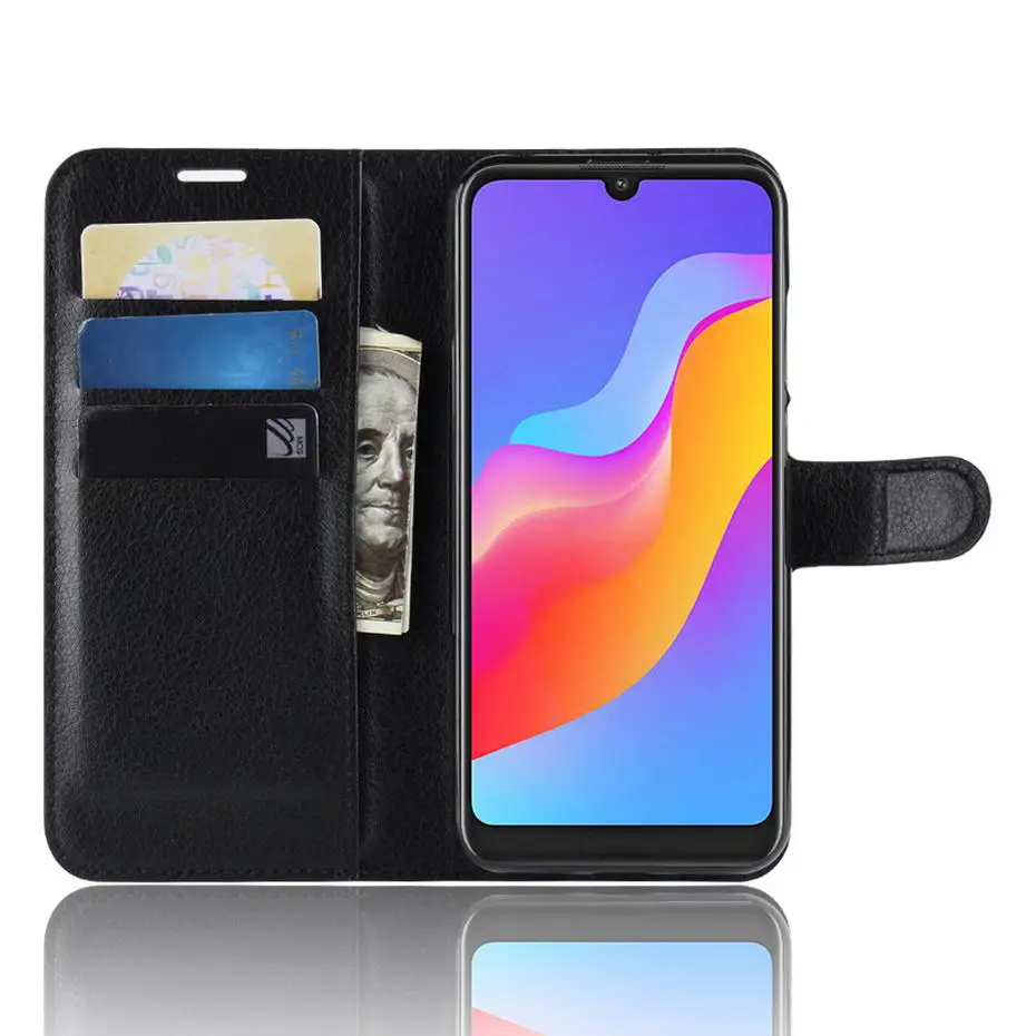 Чехол бумажник с откидной крышкой для Honor 8A Pro Роскошный чехол из искусственной