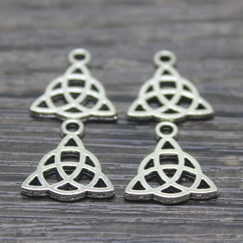 30 шт. кельтские подвески с узелком тибетский серебряный тональный двухсторонний