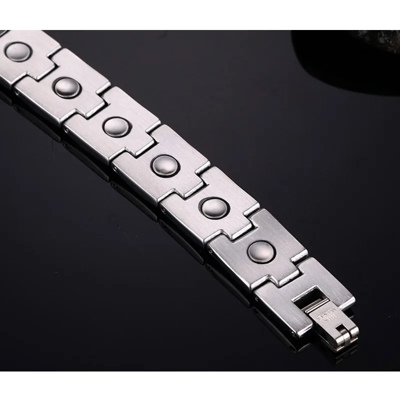 Vnox Здоровье и гигиена магниты Для мужчин браслет регулируемый Длина Нержавеющая