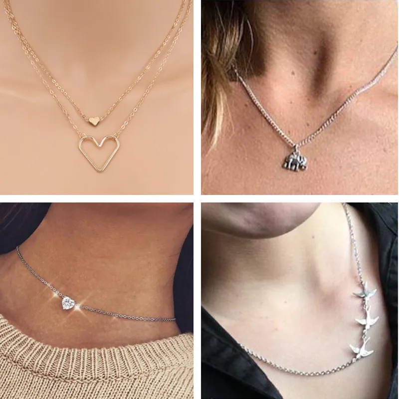 Seblasy новинка модные многослойные ожерелья с цепочкой и кулонами в виде роз