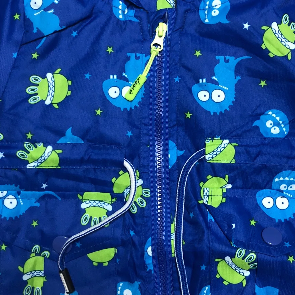 Новые осенние Тренч для детей химические волокна с рисунком монстра Детская Топ