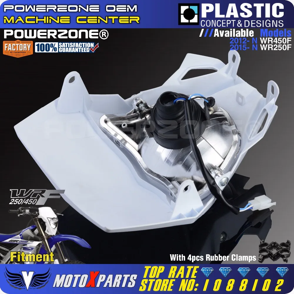 Фара для мотоцикла Powerzone универсальная фара YAMAHA WR250F 2015 2018 WR450F MX Enduro CRF YZF DRZ KLX|headlamps