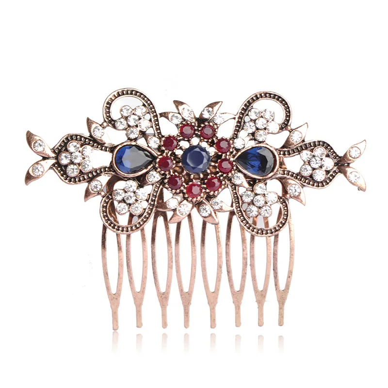 Женщины Античное Золото Смолы Цветок Аксессуары Для Волос Принцесса Королева