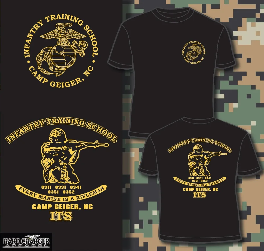 Футболка Usmc для мужчин летняя с круглым вырезом морской инженерной школы США
