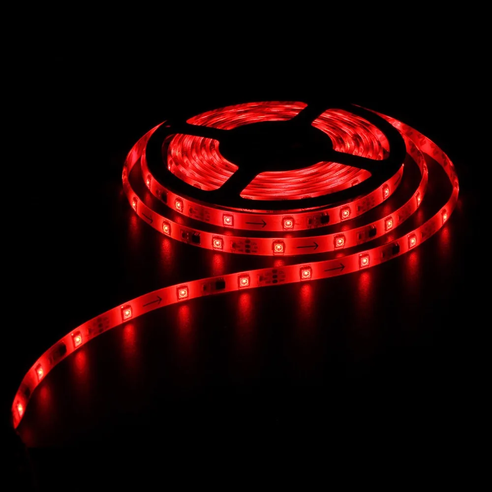SMD 5050 Автоматическая RGB светодиодный комплект полосы света 5 м 150 светодиодный s DC 12 В водонепроницаемый IP65 гибкая светодиодная лента с адаптером питания 24 Вт США ЕС Великобритания вилка