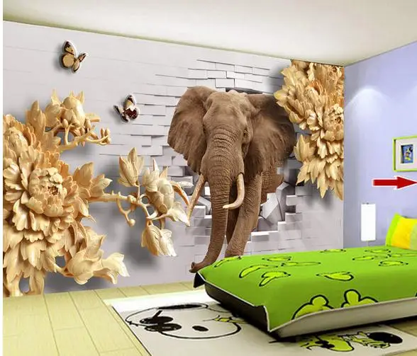 Пользовательские фото обои 3d настенные фрески ТВ Настройка стены резьба по