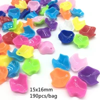 15x16mm acrylic multi solid color flower petals shape beads peony diy beads for jewelry making handmade 190pcsbag meideheng