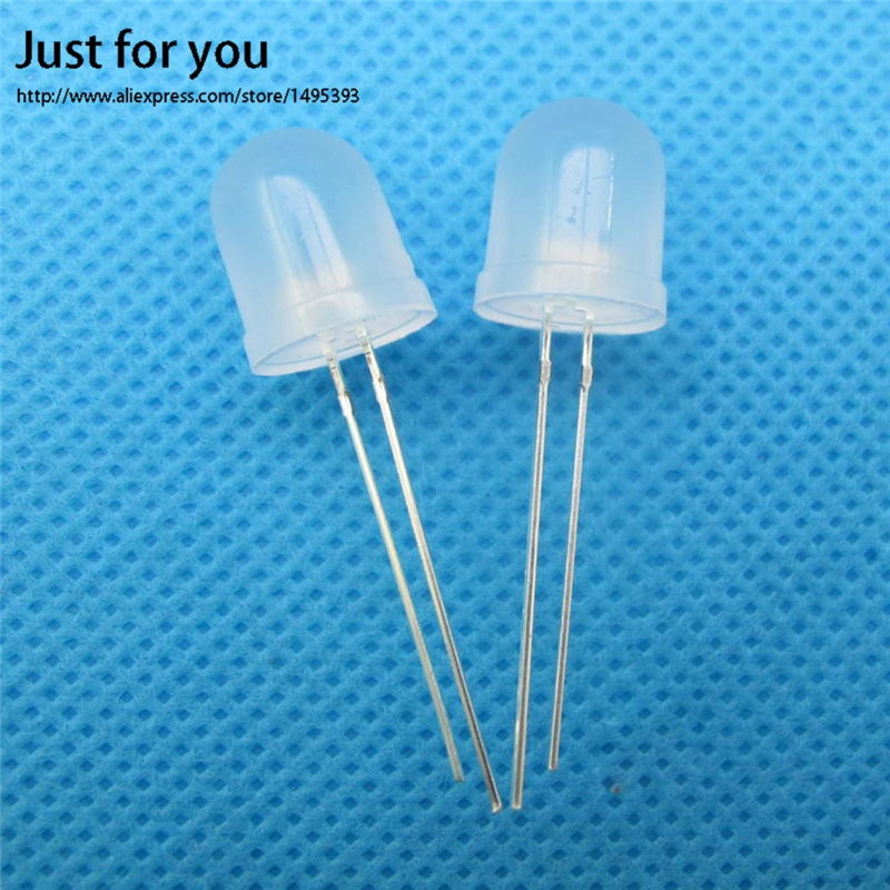 1000 шт. Х 10 ММ Рассеянный теплый белый светодиод круглый Топ Молоко Ultra Bright