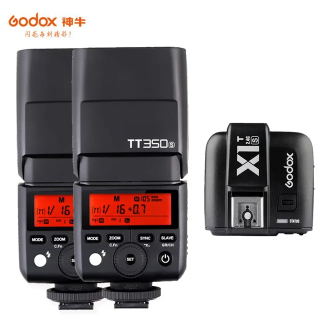 Вспышка для камеры Godox Mini Speedlite TT350S TTL HSS GN36 с задним передатчиком беззеркальной
