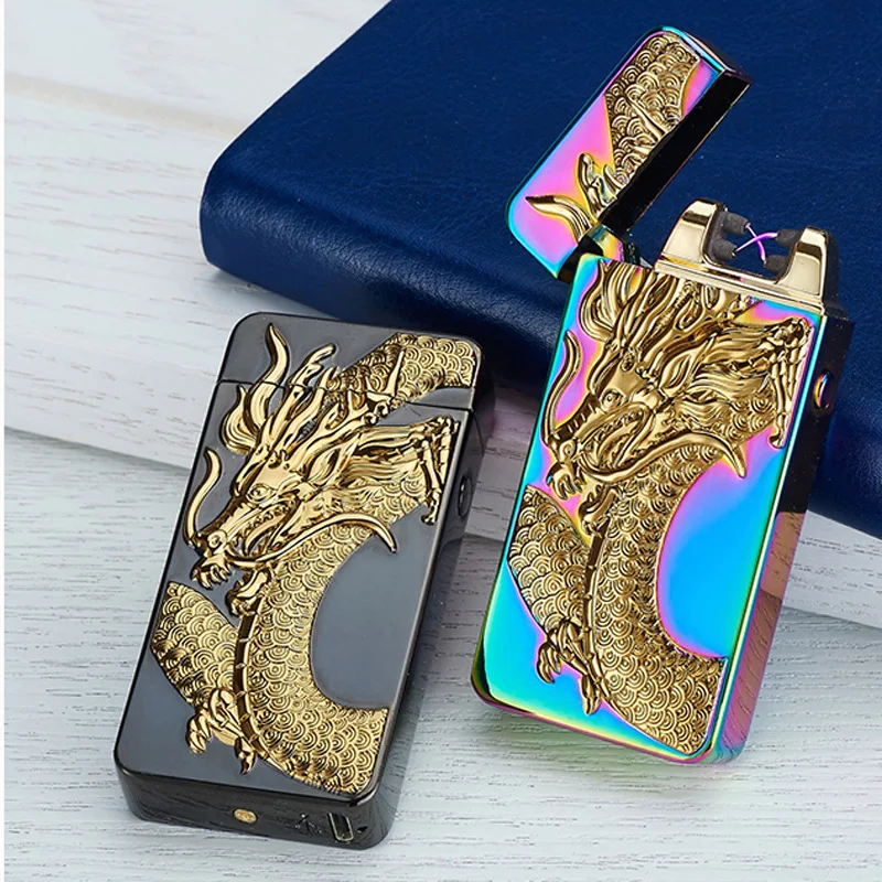 Импульсная дуговая Зажигалка USB перезаряжаемая Креативный дизайн электрическая