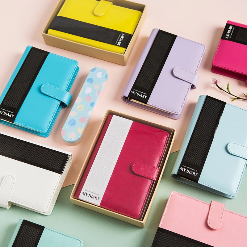 Блокнот Macaron кожаный на спирали милый Личный органайзер планировщик офисный