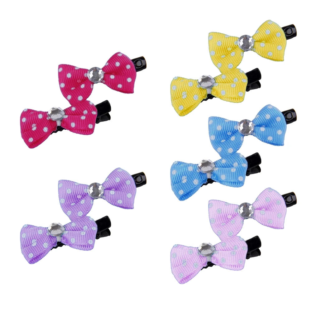 10 шт./упак. Мини Милая заколка с кошкой и бантом для собак|clip hair|clip charmclip hairpins |