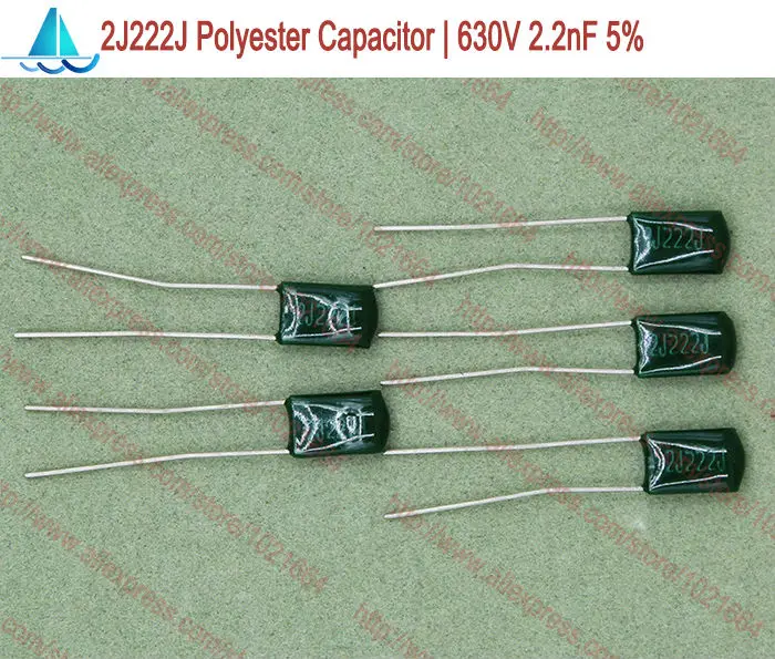 (200 шт./лот) DIP 2J222J Полиэфирные пленочные конденсаторы 630V 2.2nF сквозное отверстие