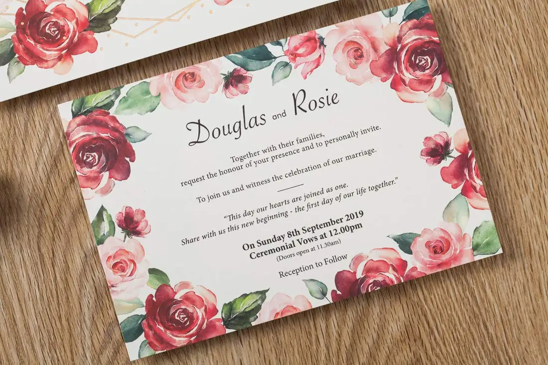 50 шт Цветочные Красные розы свадебные приглашения прозрачные совпадающие с