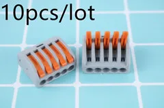 10 шт./лот 222-412 PCT-212 PCT212 Универсальный Компактный проводной разъем 2 pin, проводниковый Блок рычаг 0,08-2.5mm2