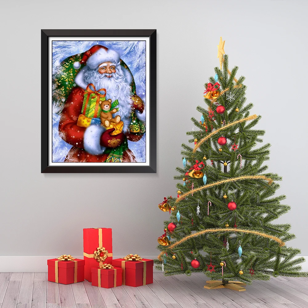 New Year Holiday decor Christmas wall X-mas Wall Art Painting Santa Decor Poster | Дом и сад