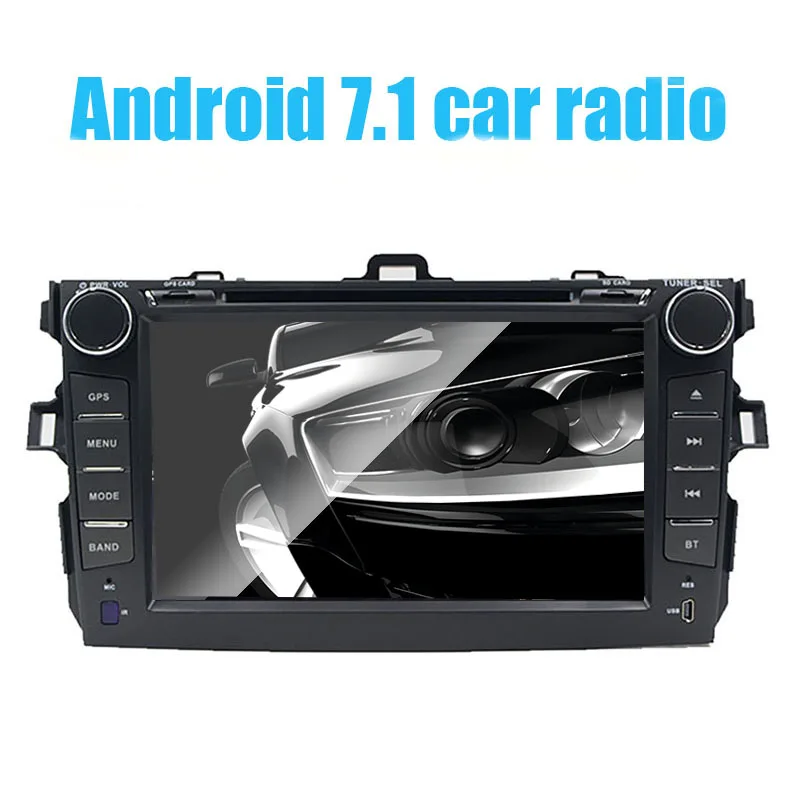 2 din Android 7 1 Автомобильный dvd плеер для Toyota Corolla 2007 2008 2009 2010 2011 четырехъядерный 8