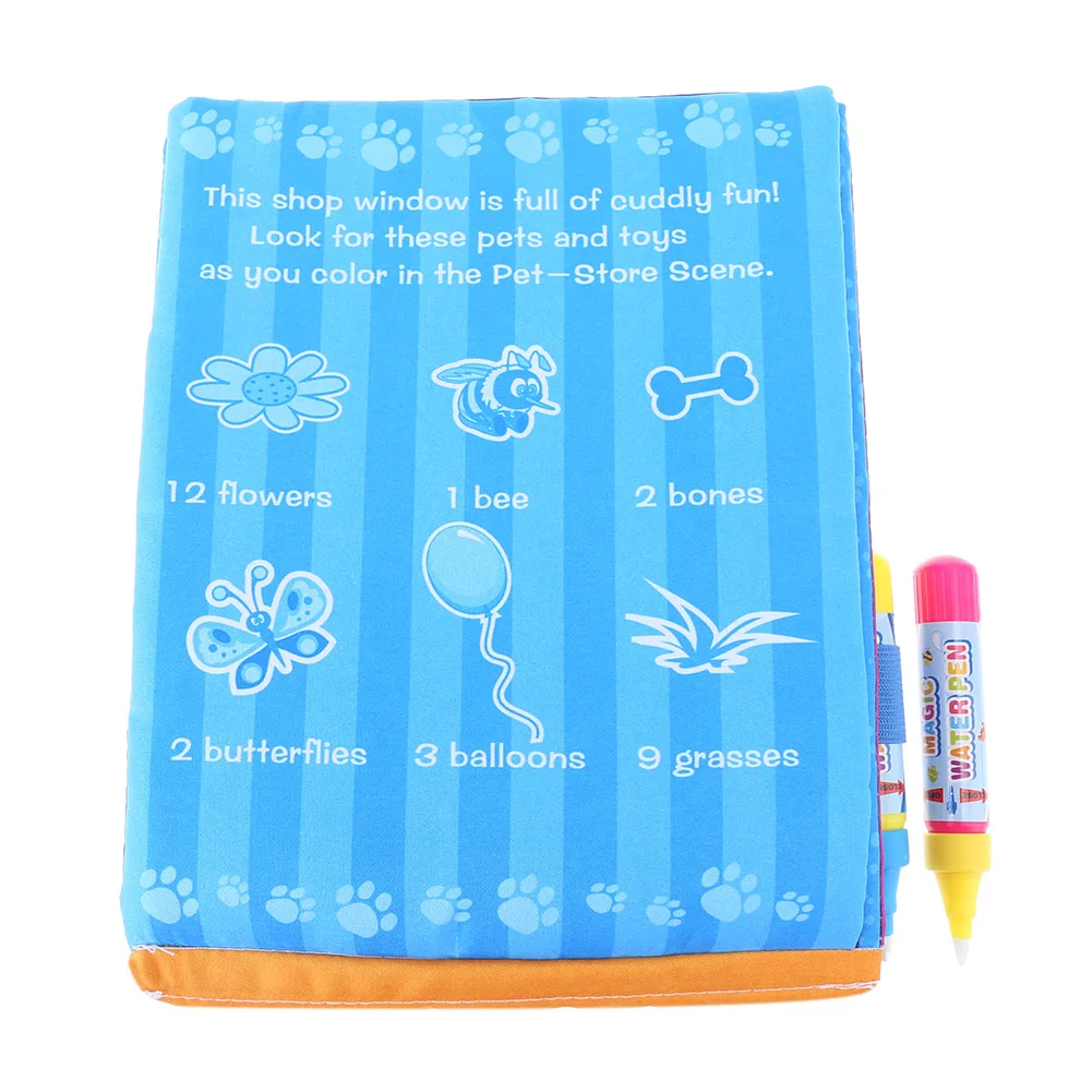 Детская Волшебная книга для рисования водой животные раскраска доска детская