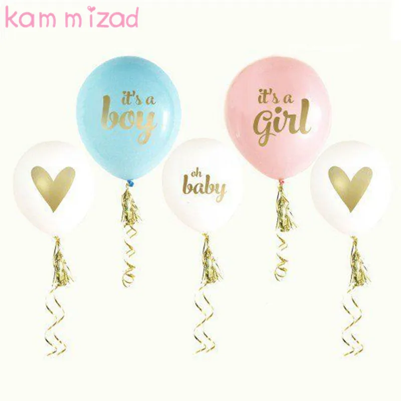 KAMMIZAD 10 шт baby shower 12 дюймов это мальчик латексные шары девочка дети borthday вечеринка