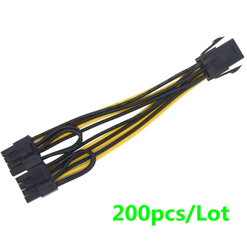 200 шт./лот Molex 6pin PCI Express to 2 x PCIe 8 (6 + 2) pin Материнская видеокарта e GPU VGA разветвитель Hub