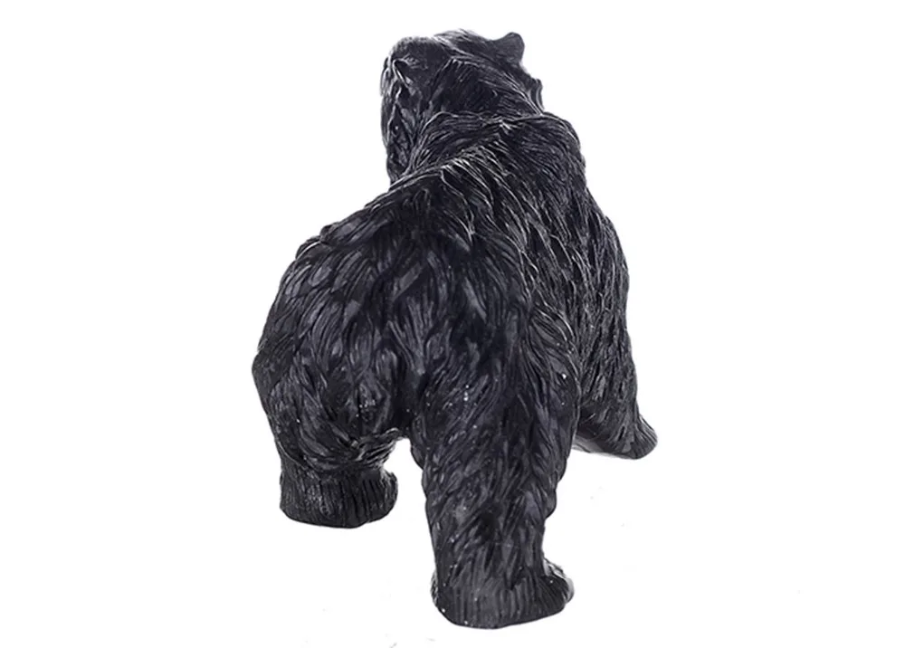 

14CM Natural Black Obsidian Polar Bear carving sculpture