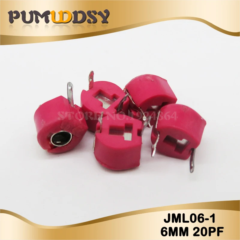 20 штук 20P 20PF 6 мм JML06-1 JML06 DIP триммер Регулируемый конденсатор с алюминиевой крышкой