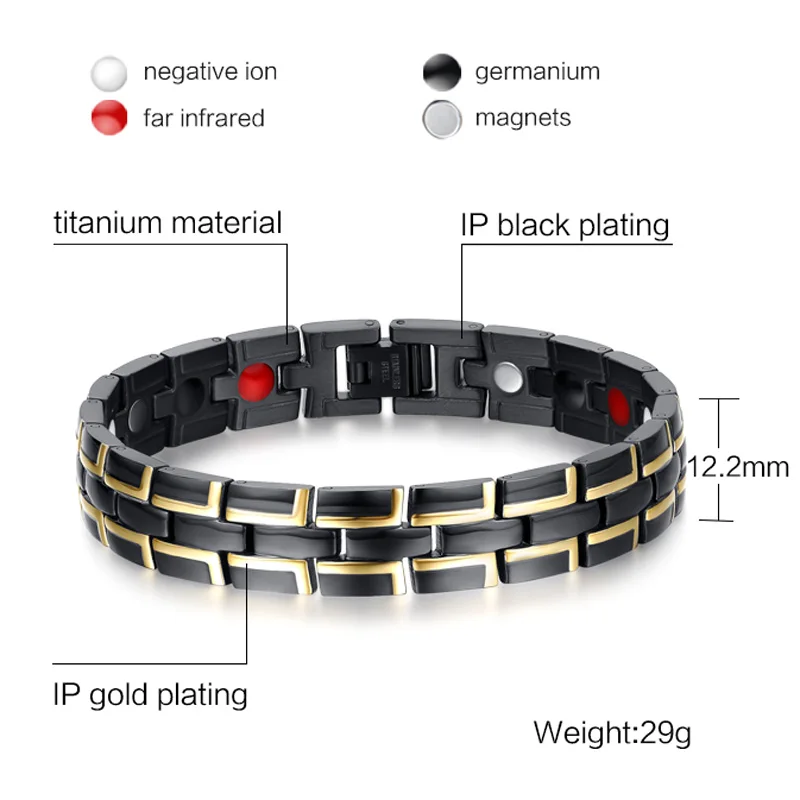 Магнитный браслет Vnox для здоровья человека облегчение боли при артрите
