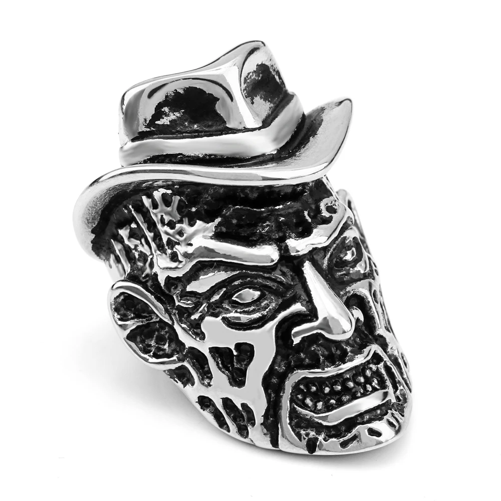 Mi men g Wear Hat кольцо с черепом кольца из нержавеющей стали Jack в стиле панк мужское