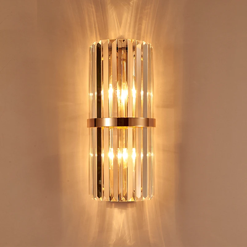 Большой Хрустальный настенный светильник для гостиной светодиодный зеркальный