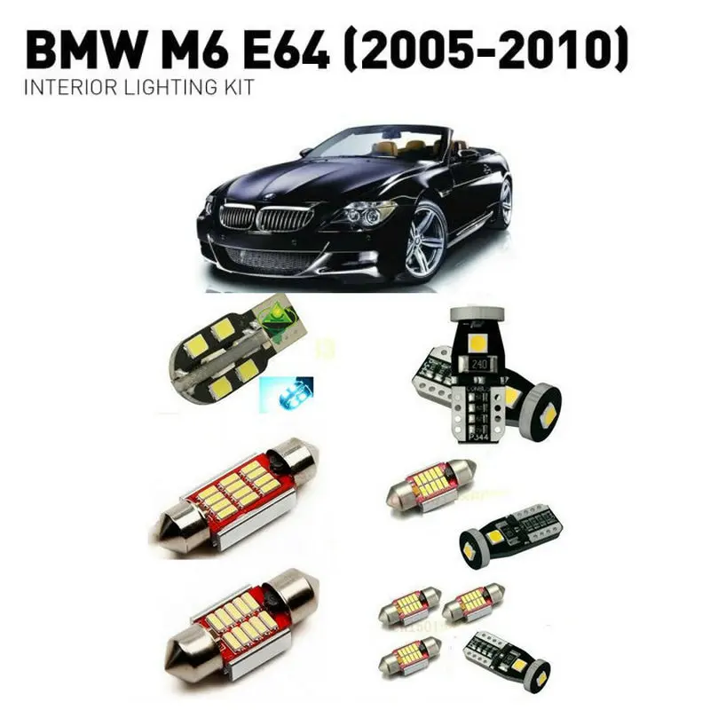 Светодиодные внутренние фары для BMW m6 e64 2005 2010 13 шт. светодиодные автомобилей