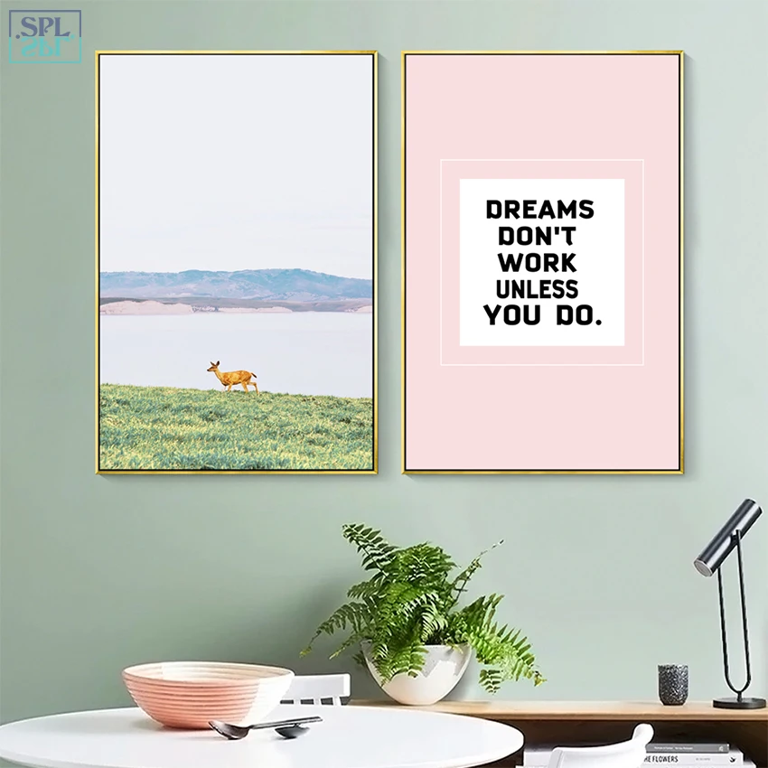 SPLSPL скандинавский пейзаж холст художественный принт постер лес настенные