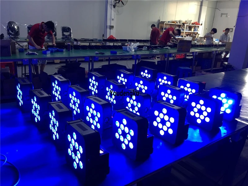12*18 Вт 6 в 1 rgbwa uv batteria dmx par 64 плоский светодиодный беспроводной led тонкий light|Эффект