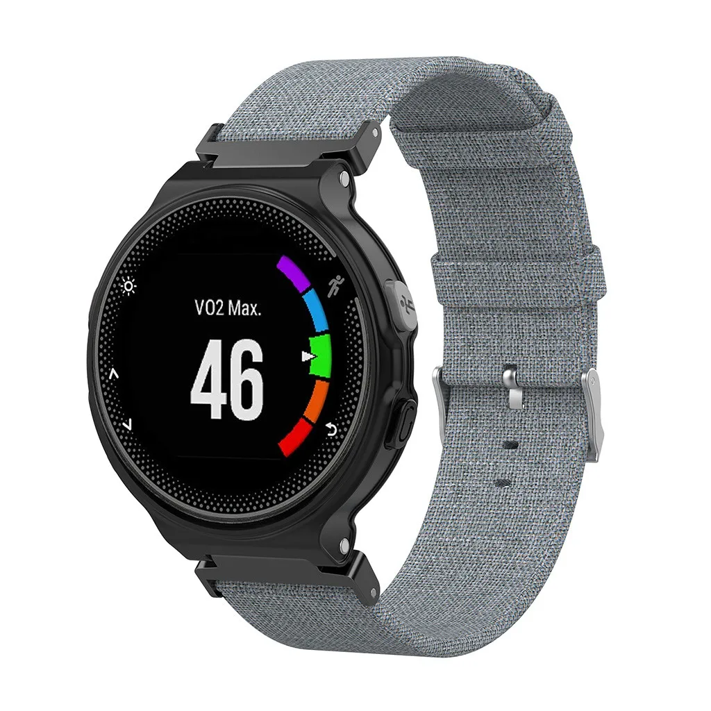 Зеленый Плетеный тканевый ремешок для часов на запястье для Garmin Forerunner 220 230 235 630 620 735 смарт-браслет, ремешок для наручных часов - Цвет: Зеленый