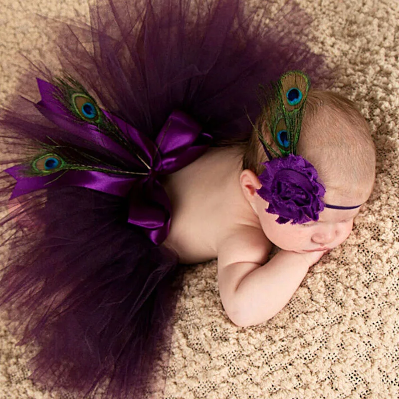 Юбка-пачка для маленьких девочек и повязка на голову с цветами комплект