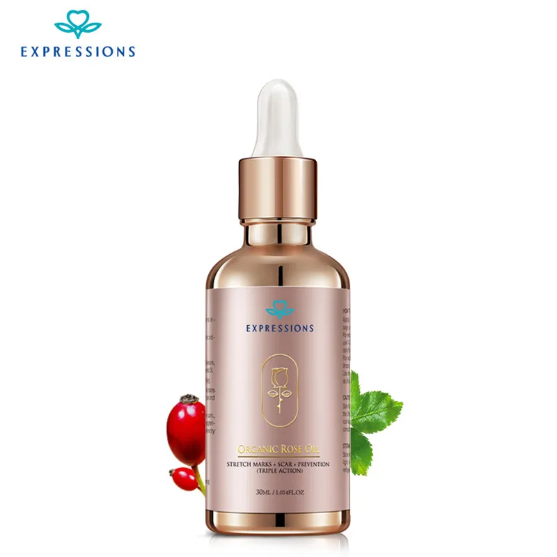 30ML-1PCS Органическое Масло Розы шрамы растяжки акне гиперпигментация тонкие линии Экстремальная сухая кожа красота эфирные масла для массажа - Цвет: 30ML-1PCS