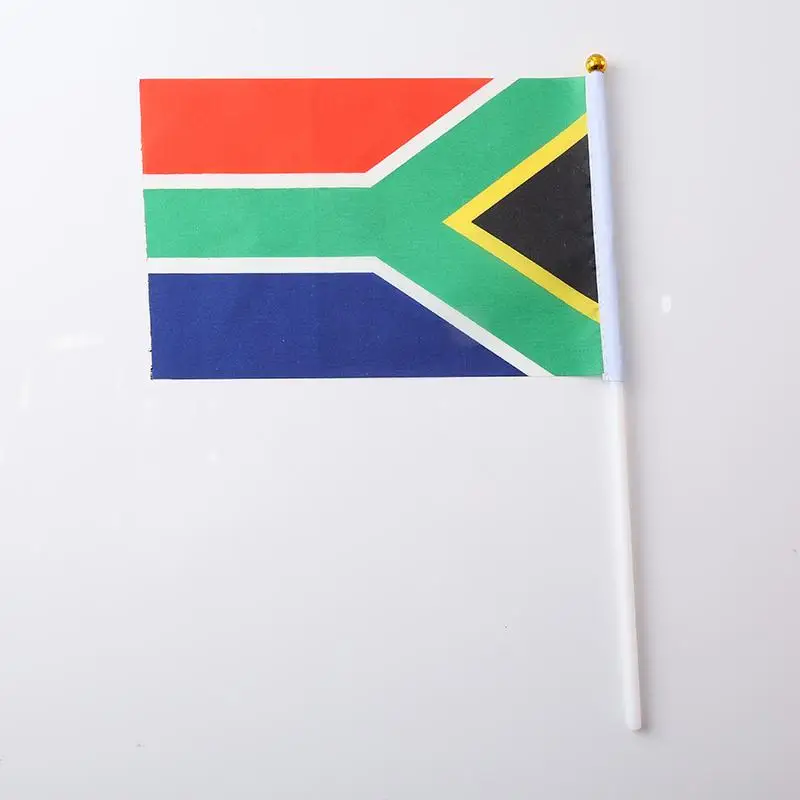 South Africa 100 стран по всему миру Флаг маленький флаг, Кубок Европы бар Олимпийских игр Висячие флаги маленькая Франция ручные Взвешивание - Цвет: South Africa