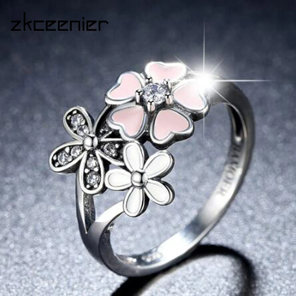 Кольцо для женщин подлинный покрытое серебром любовь навсегда сердце бренд - Фото №1