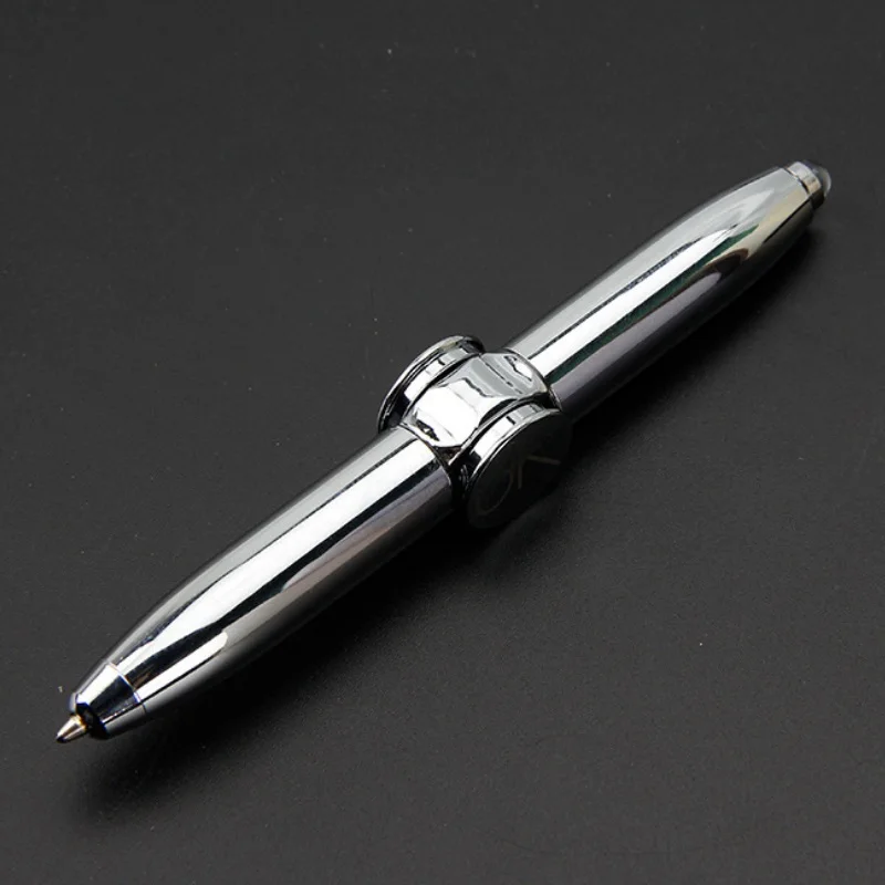 Plating Silver Перстень гироскоп ручка металлический Спиннер игрушка Многофункциональный антистресс спиннинг ручка рельеф гироскоп декомпрессия Игрушка Дети Взрослые - Цвет: Plating Silver