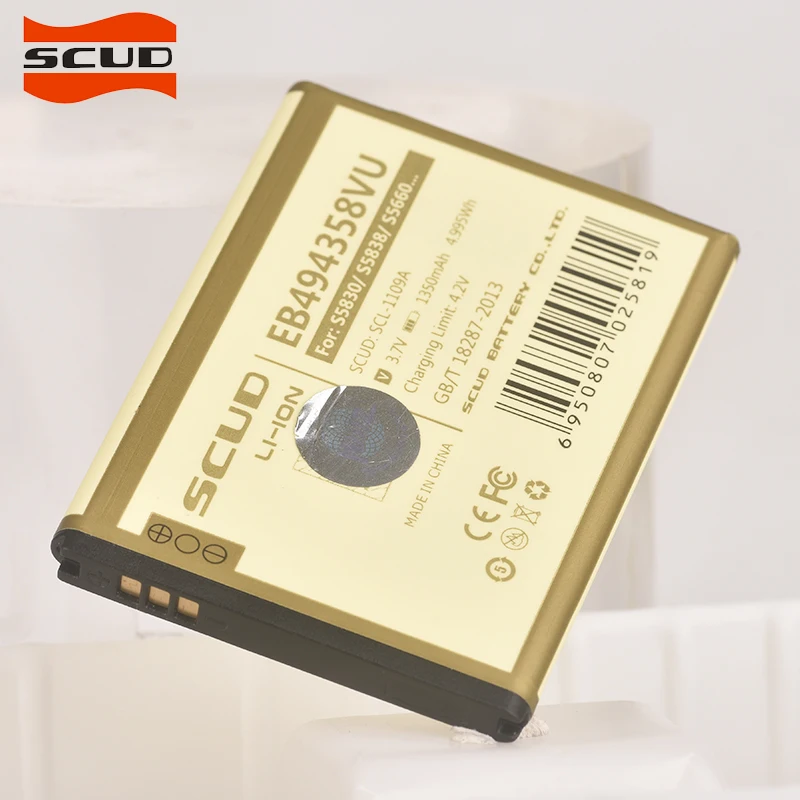 SCUD оригинальный аккумулятор EB494358VU для телефона Samsung s5830ah Galaxy Pro (B7510)
