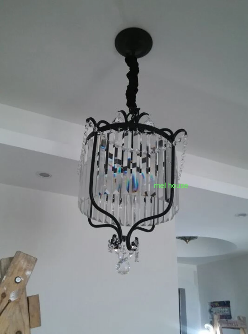 Черный Промышленные Кованые подвесной светильник для бара исследование Отель