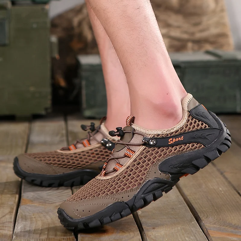 Onke Summer Men Sneakers Breathable Road Running Shoes Anti-Skid Outdoor Trainers Male Sport Comfortable Walking Shoe | Спорт и