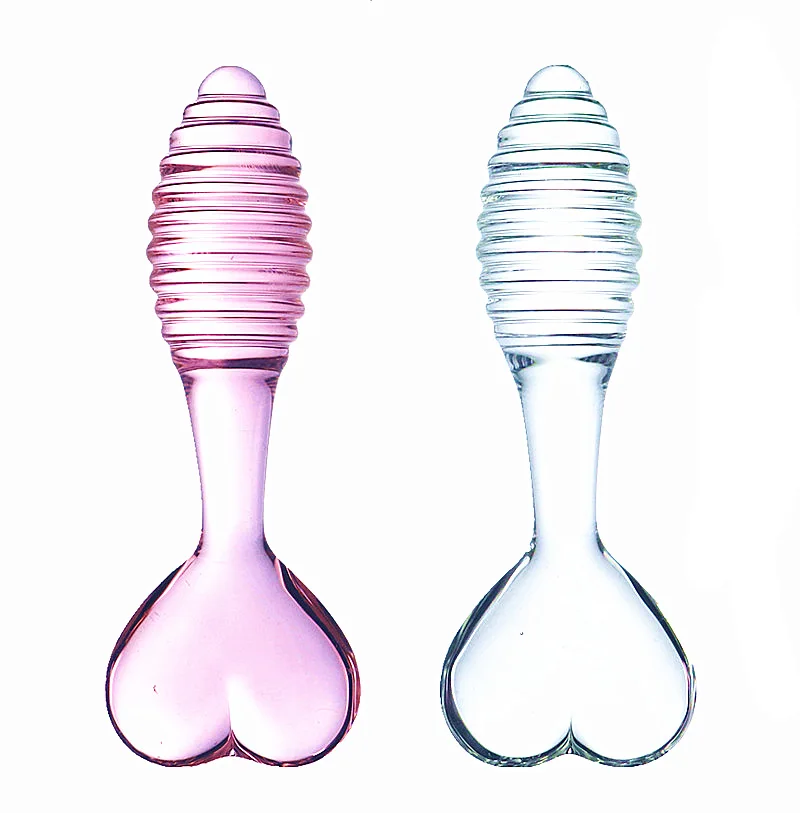 New pink transparent anal toys thread plug Heart shaped handle butt Sex Product Toys For Women Gay | Красота и здоровье