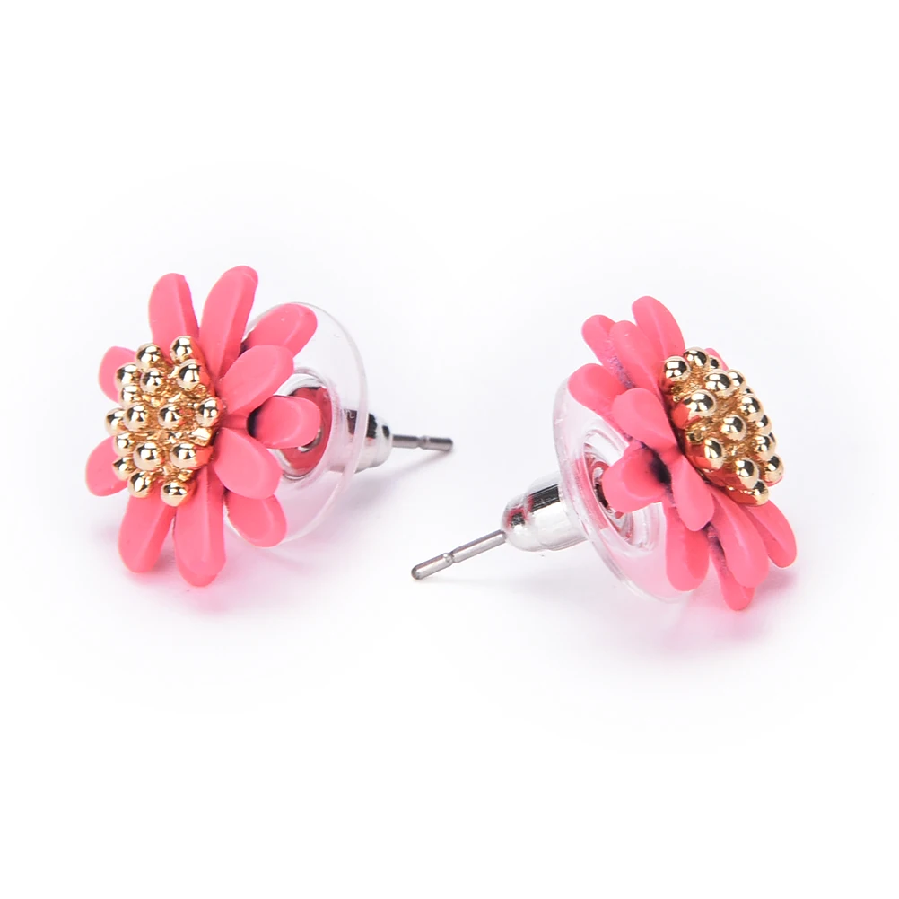 2017 Новый дизайн серьги с ромашками и цветами элегантные женские гвоздики
