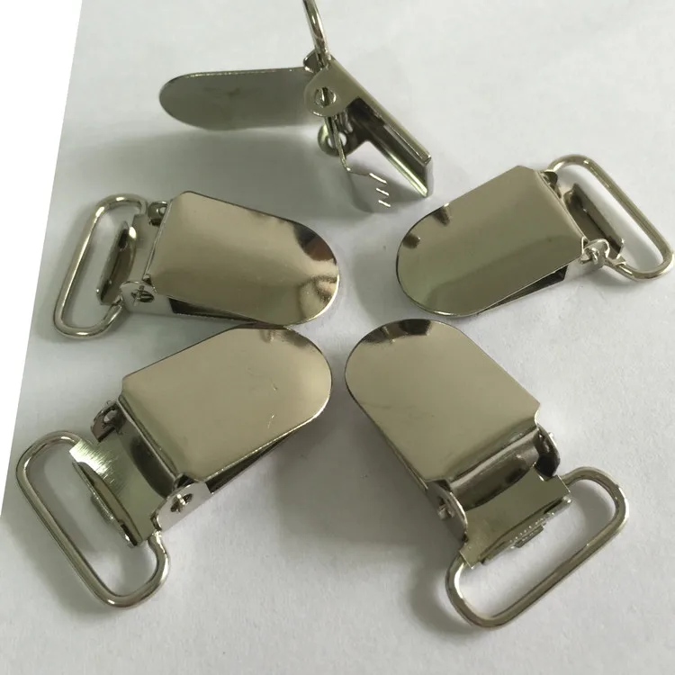 Новинка серебристые металлические зажимы 20 мм подтяжки соска ленточные