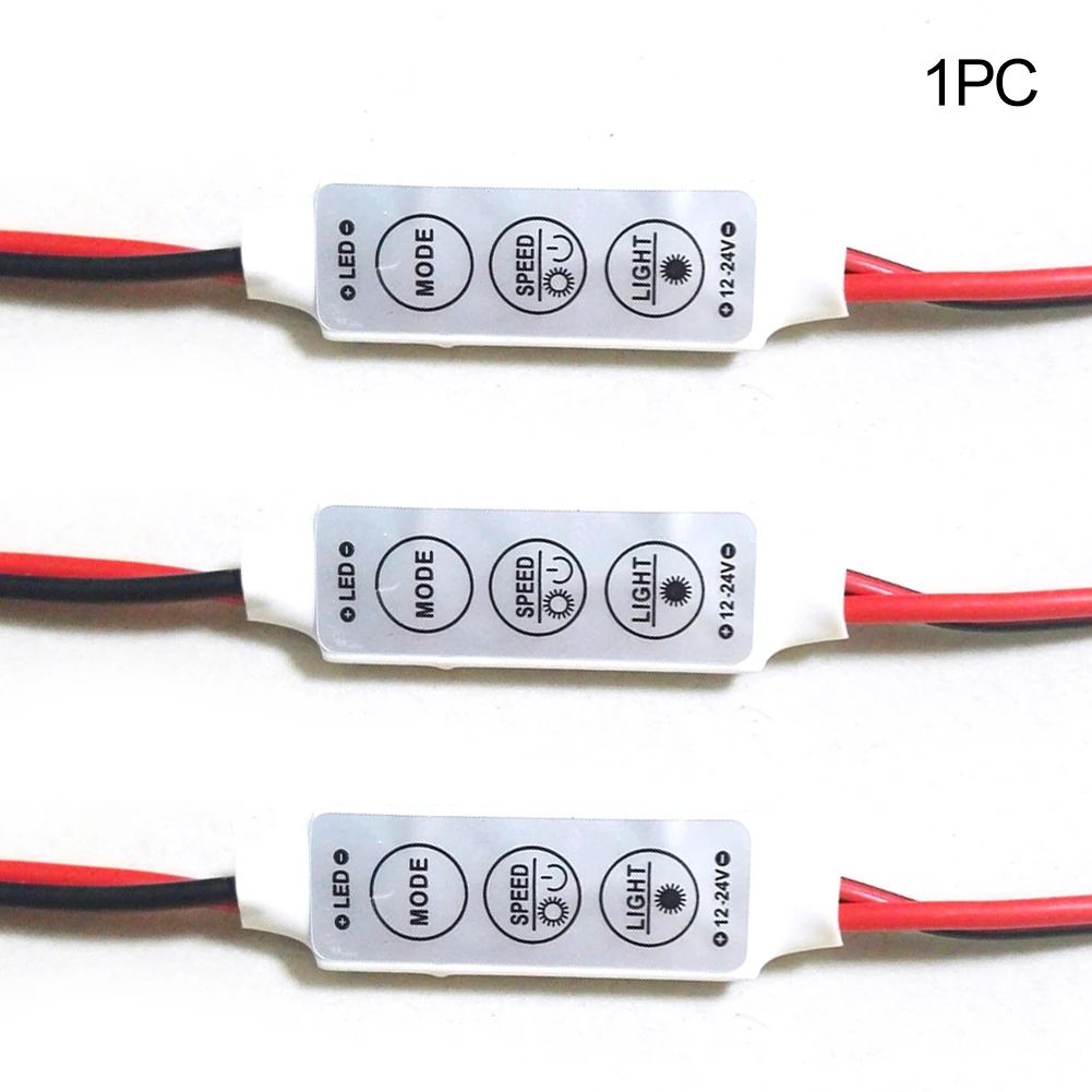 1Pcs Controller 12 / 24V Mini 3 Keys Single RGB Color LED Brightness Dimmer for led 3528 5050 strip light | Лампы и освещение