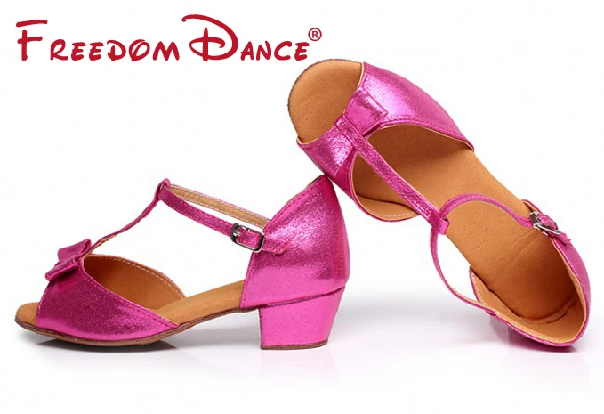 Обувь для латинских танцев на низком каблуке со скидкой девочек и подростков