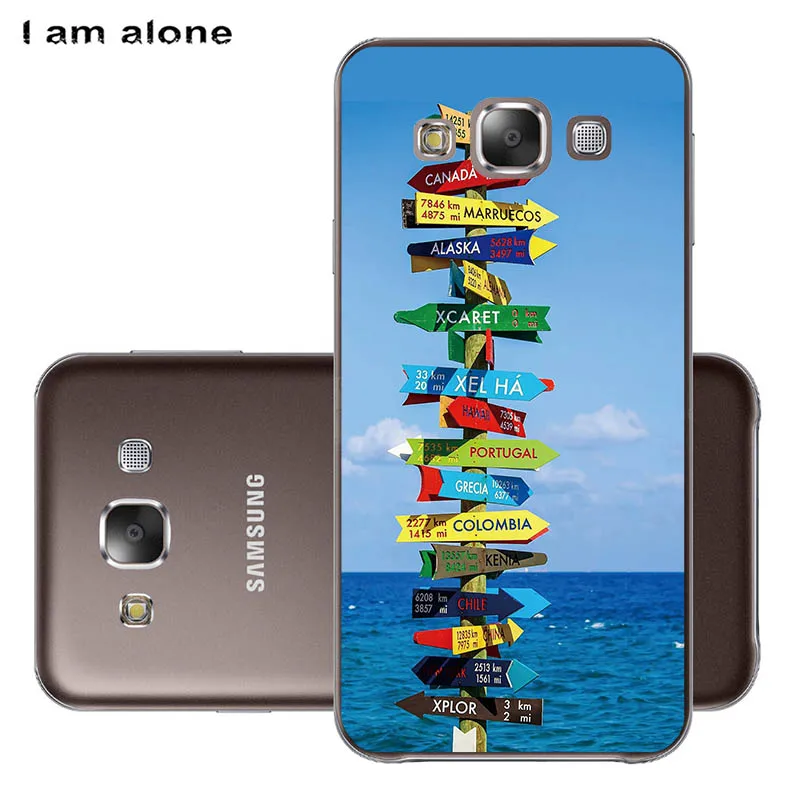 PC S66 Чехлы для телефонов I am alone для samsung Galaxy E5 E500, 5,0 дюймов, жесткие пластиковые чехлы для мобильных телефонов, Модные цветные сумки - Цвет: PC S66