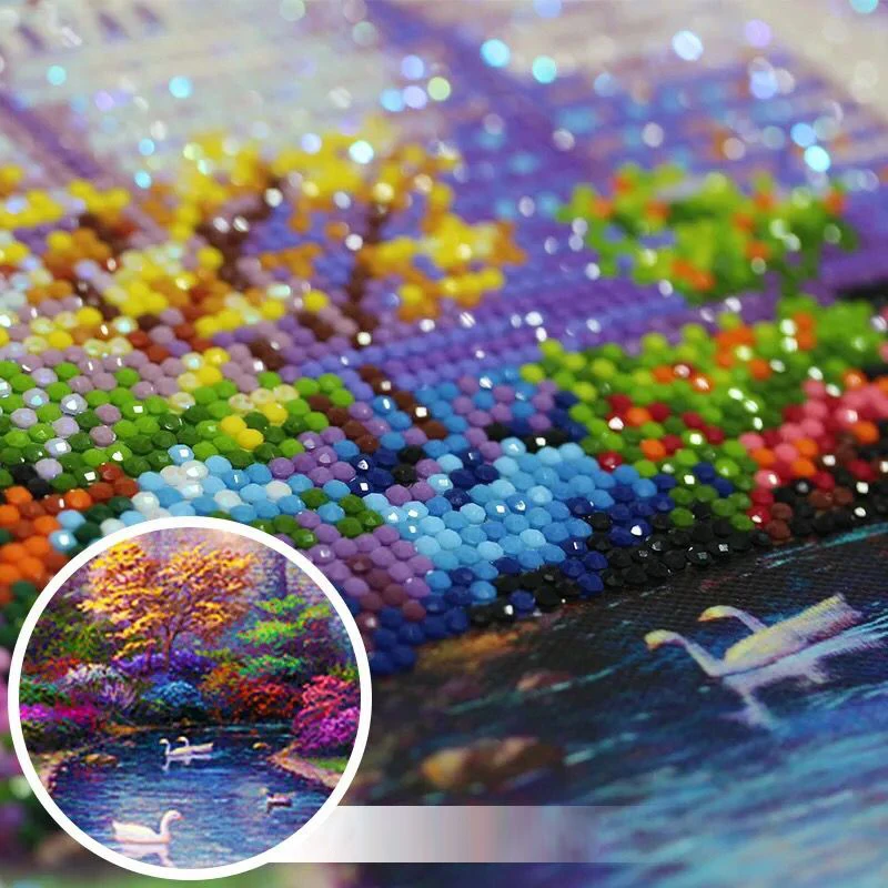 Алмазная вышивка крестиком в гостиную замок с бриллиантом декор для спальни