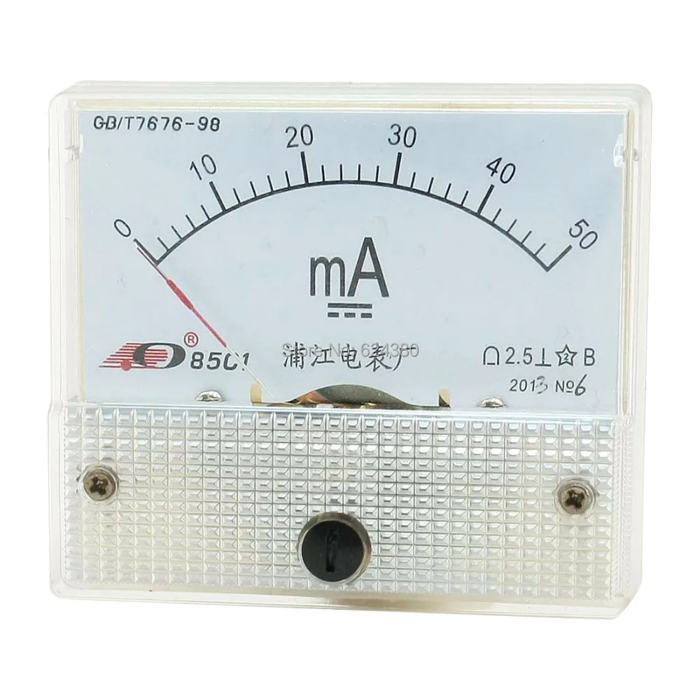 DC 0-50mA 50mA Analog Ammeter Panel AMP Current Meter Gauge 85L1 Amperemeter | Инструменты